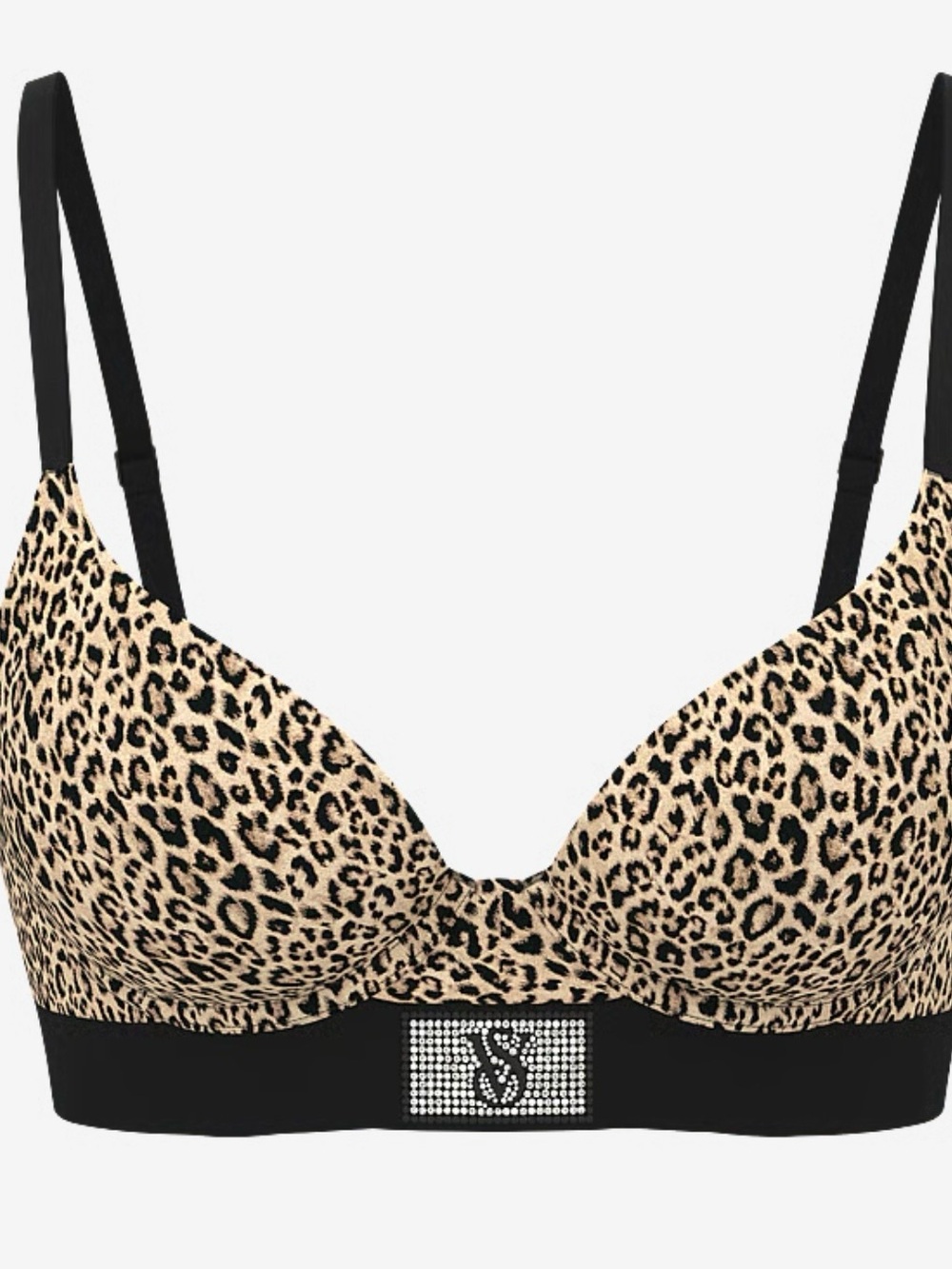 Victoria’s Secret 32B T-Shirt Perfect Shape Push Up Bra Leopard Print NEW - Picture 3 of 7